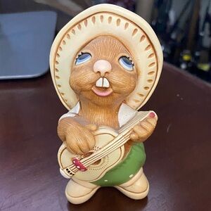 Pendelfin Rocky Cute Bunny Figurine with Guitar